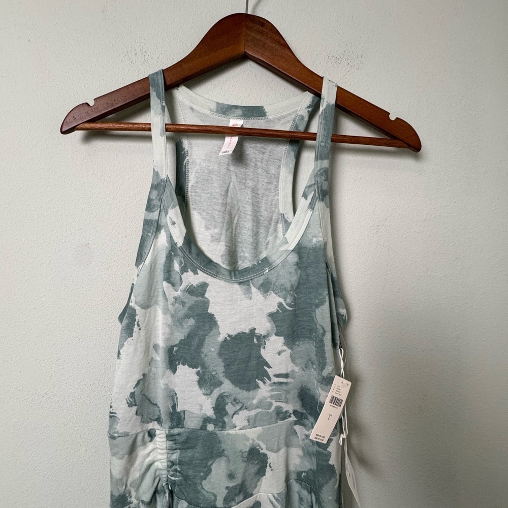 NWT Daily Practice by Anthropologie Half Pipe Mini Dress‎ in Green Motif Size L - Picture 6 of 13